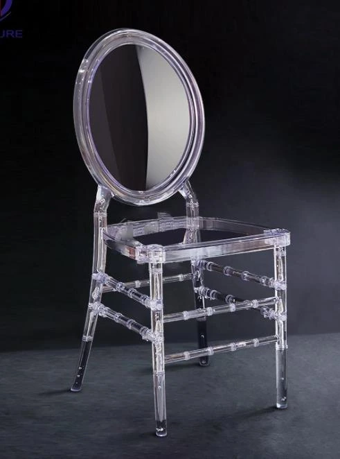 Acrylic Chair Phoenix Oval Plain Back